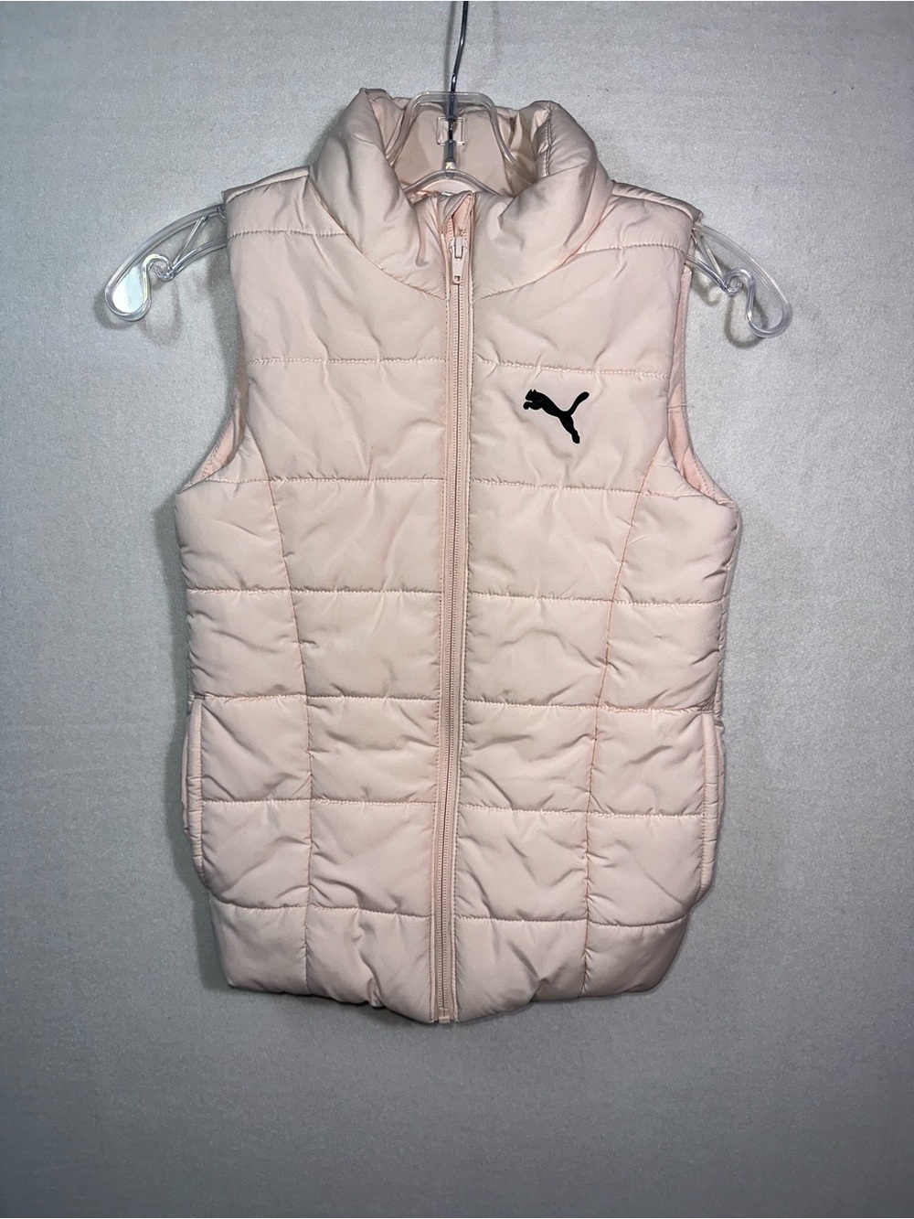 PUMA Kids' Light Pink Quilted Puffer Vest